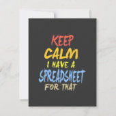 De accountant heeft een spreadsheet voor dat bedankkaart (Voorkant)