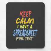 De accountant heeft een spreadsheet voor dat muismat (Voorkant)