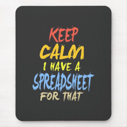 De accountant heeft een spreadsheet voor dat muismat (Voorkant)