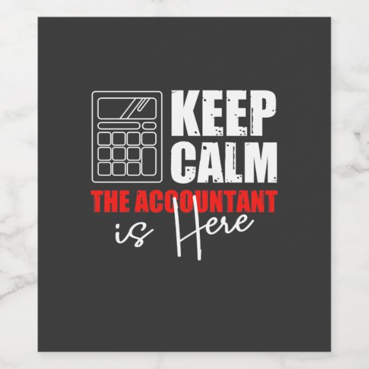 De accountant is hier wijn etiket (Enkel label)