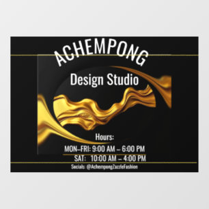 De Achempong Signature Collection: Liquid Gold St Raamsticker