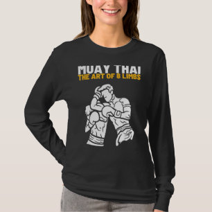 De acht ledematen van de Thaise martial Kick Boxin T-shirt