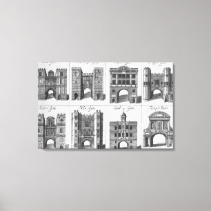 De acht poorten van de Londense City Canvas Afdruk