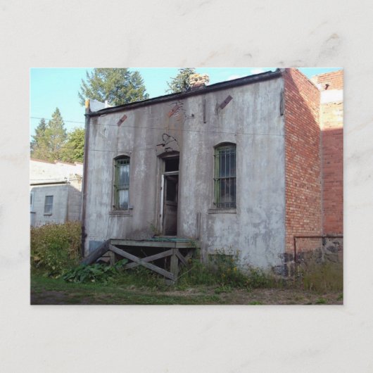 De achterdeur briefkaart (Voorkant)