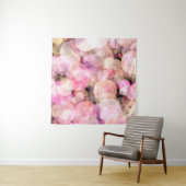 De achtergrond van bleke gele belletjes. wandkleed (In Situ (horizontaal))