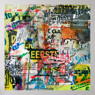 De Achtergrond van de grap met Oude Torn Posterspo Poster