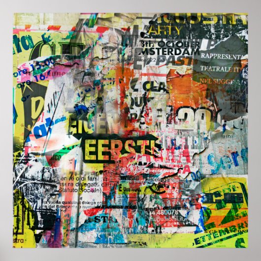 De Achtergrond van de grap met Oude Torn Posterspo Poster (Voorkant)