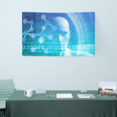 De Achtergrond van de molecule als Abstract Spandoek (Beurs)