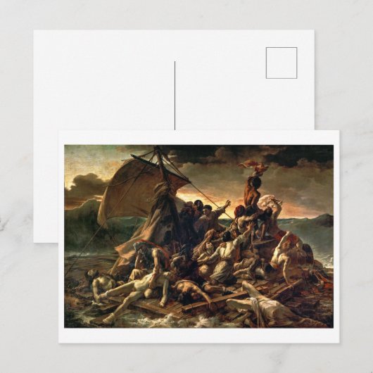 De achtergrond van Medusa | Théodore Géricault | Briefkaart (Voorkant / Achterkant)