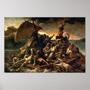 De achtergrond van Medusa Théodore Géricault Poster