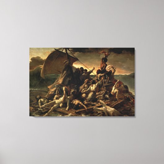 De achtergronden van de medaille-Théodore Géricaul Canvas Afdruk (Voorkant)