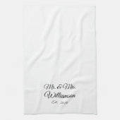 De achternaam, het jaar, het nummer van de koppeli theedoek (Verticaal)