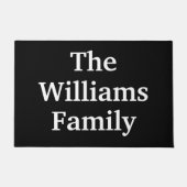 De achternaam van Couple aanpassen, zwart Deurmat (Voorkant)