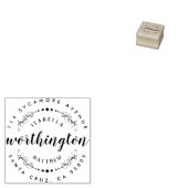 De Achternaam van het douanepaar Huwelijk Terugkee Rubberstempel (Gestempeld)