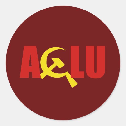 De ACLU is communist Ronde Sticker (Voorkant)