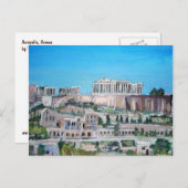 De Acropolis, Briefkaart van Athene (Voorkant / Achterkant)