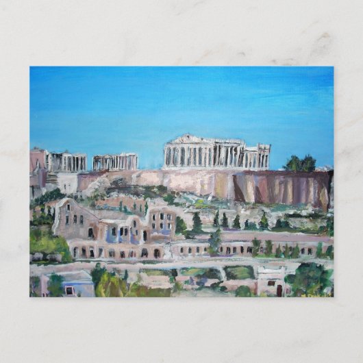 De Acropolis, Briefkaart van Athene (Voorkant)