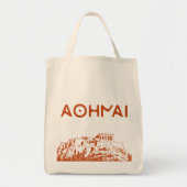 De Acropolis van Athene en Athene Inscriptie Tote Bag (Voorkant)
