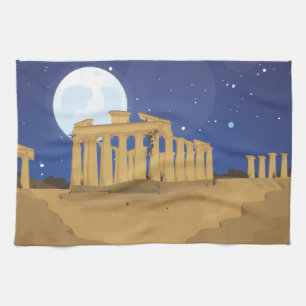 De Acropolis van Athene Theedoek