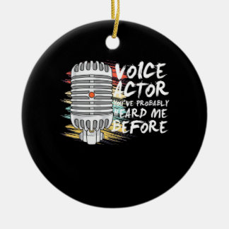 De Acteur van de stem vóór Keramisch Ornament