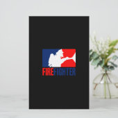 De actie van de brandweer briefpapier (Staand voorkant)