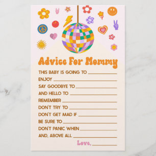 De activiteit Disco Advice Baby shower game van 70 Briefpapier