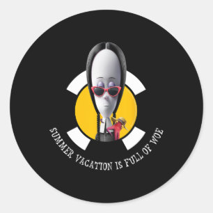 De Addams Family Geanimeerde Films – Woensdag Vrij Ronde Sticker