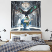 De Adelaar is Geland II Canvas Afdruk (Insitu (Slaapkamer))