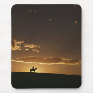 De adembenemende Zonsondergang van de Cowboy Muismat