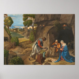De adoratie van de schaaphersen, 1505-10 poster
