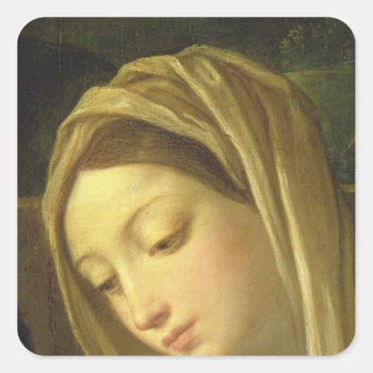 De adoratie van de schaaphersen 2 vierkante sticker (Voorkant)