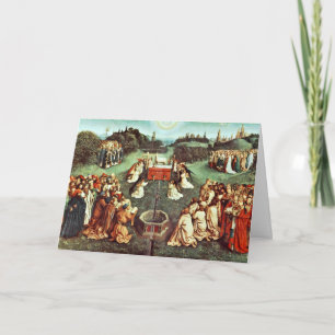 De adoratie van het mystisch lamsglas door de Eyck Kaart