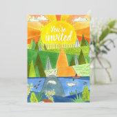 De Adventure Birthday Party Kaart (Staand voorkant)
