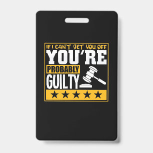 De advocaat is waarschijnlijk schuldig badge
