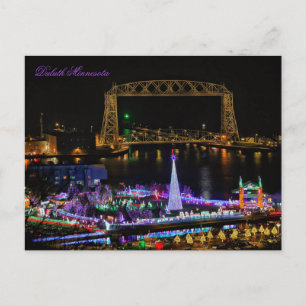 De Aerial Lift-brug en Bentleyville Minnesota Briefkaart