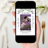 De aërobe eucalyptusfotobruiloft van Lavender spar Save The Date