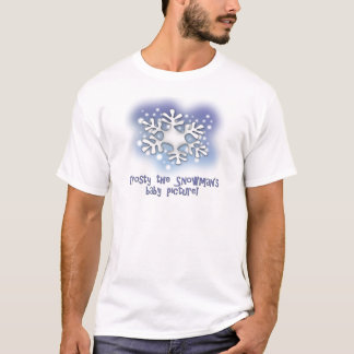 De afbeeldingen van de sneeuwman-baby bevroezen t-shirt