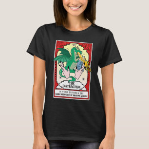 De afleiding Dragons & Boeken Funny Tarot Readin T-shirt