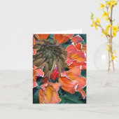 De Afrikaanse Boom Notecard van de Tulp Kaart (Gele Bloem)