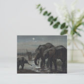 De Afrikaanse olifant van Joseph Wolf Briefkaart (Staand voorkant)