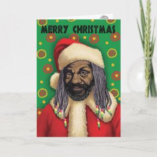 De Afrikaanse Santa Greeting. Feestdagen Kaart