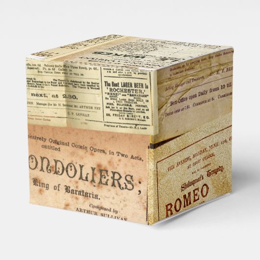 De afspeelbrieven bedankdoosjes (Voorkant Zijde)