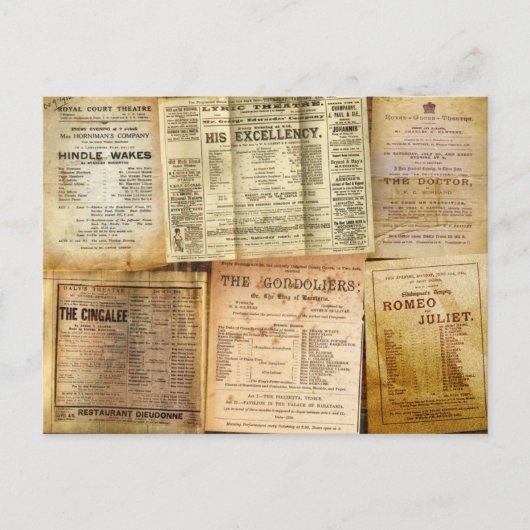 De afspeelbrieven briefkaart (Voorkant)