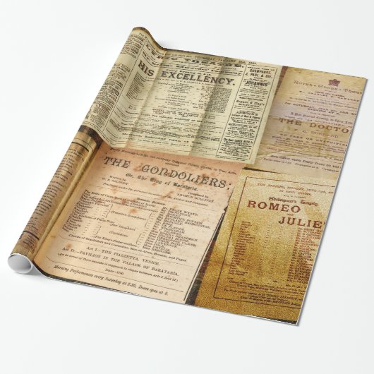 De afspeelbrieven cadeaupapier (Uitgerold)