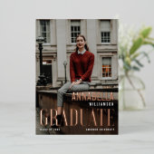 De Afstudeerklasse Mode Klasse Afstudeerblad Cover Folie Uitnodiging (Staand Voorkant)