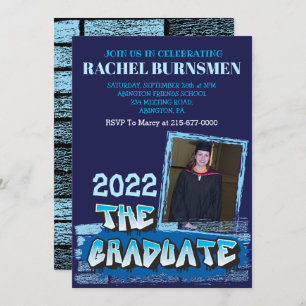 DE AFSTUDEREN AFGIFTE INVITE Graffiti Kaart