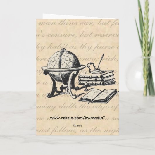 De Afstuderen bedankkaart in Beige (Achterkant)