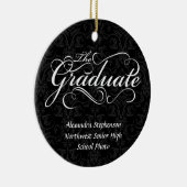 De Afstuderen, elegante zwarte Keramisch Ornament (Rechts)