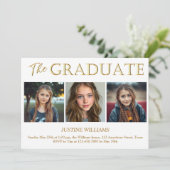 De Afstuderen in goud Kaart (Staand voorkant)