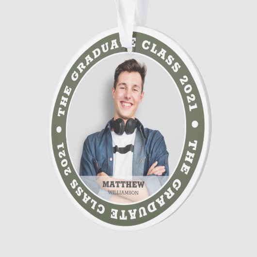 De Afstuderen Klasse van Foto 20XX Afstuderen Ornament (voorkant)